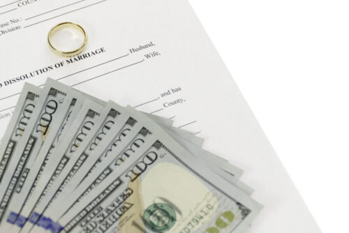 money divorce contract