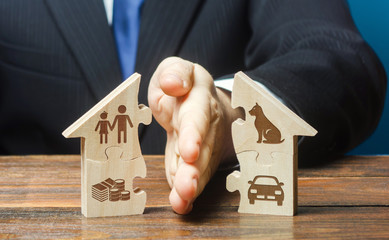 lawyer with house split